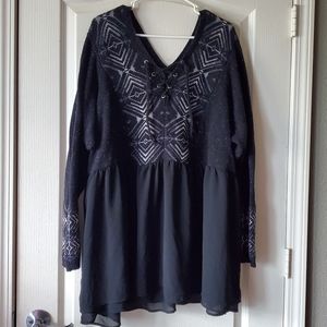 Torrid mixed material babydoll Sweater